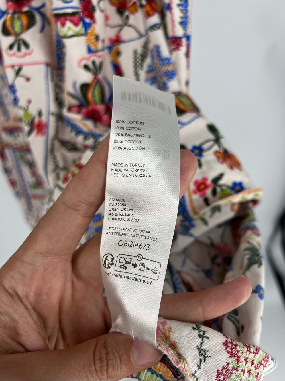 Anthropologie Somerset Printed V Neck Short Sleeve Boho Midi Dress in Oyster L - Picture 12 of 13